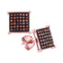 10K Rose Gold Round Red Color Enhanced Diamond Square Earrings 1/5 Cttw - Gold Americas