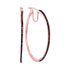 10K Rose Gold Round Red Color Enhanced Diamond Slender Hoop Earrings 1/4 Cttw - Gold Americas
