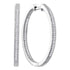 10K White Gold Round Diamond Inside Outside Hoop Earrings 1/2 Cttw - Gold Americas