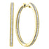 10K Yellow Gold Round Diamond Inside Outside Hoop Earrings 1/2 Cttw - Gold Americas