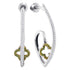 10K White Gold Round Green Color Enhanced Diamond Quatrefoil Dangle Earrings 1/4 Cttw - Gold Americas