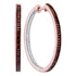 10K Rose Gold Round Red Color Enhanced Diamond Hoop Inside Outside Earrings 1/2 Cttw - Gold Americas