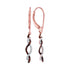 10K Rose Gold Round Red Color Enhanced Diamond Woven Leverback Earrings 1/5 Cttw - Gold Americas