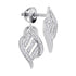Round Diamond Striped Cascading Stud Earrings