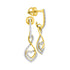 10K Yellow Gold Round Diamond Heart Dangle Screwback Earrings 1/4 Cttw - Gold Americas
