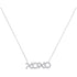 10K White Gold Womens Round Diamond XOXO Hugs Kisses Letter Pendant Necklace 1/6 Cttw
