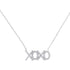 10K White Gold Womens Round Diamond XOXO Hugs Kisses Letter Pendant Necklace 1/5 Cttw