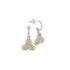 10K White Gold Round Yellow Color Enhanced Diamond Triquetra Trinity Dangle Earrings 1/2 Cttw - Gold Americas