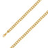 14k Yellow Gold Finish 9mm Silver Cuban Chain Size- 9" - Gold Americas