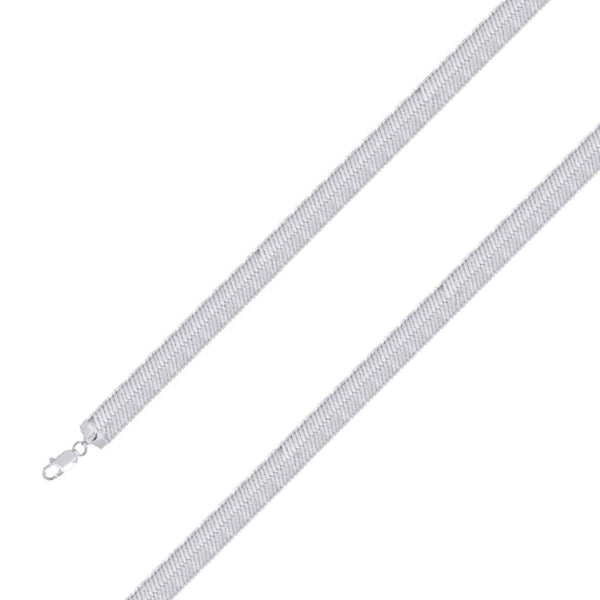 925 Sterling 9mm Silver Herring Bone Chain Size- 8" - Gold Americas