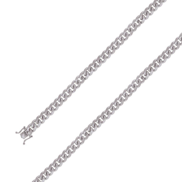 925 Sterling Silver 9mm Rhodium Plated Miami Cuban Chain Size- 9" - Gold Americas