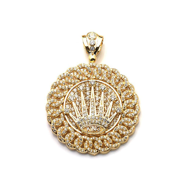 10K Yellow Gold King Fashion Pendant 45.40 Grams - Jawa Jewelers