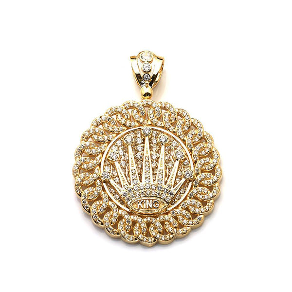 10K Yellow Gold King Fashion Pendant 45.40 Grams - Jawa Jewelers