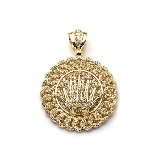 10K Yellow Gold King Fashion Pendant 31.60 Grams - Jawa Jewelers