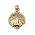 10K Yellow Gold 16.20 Grams Hand Globe Fashion Pendant - Jawa Jewelers
