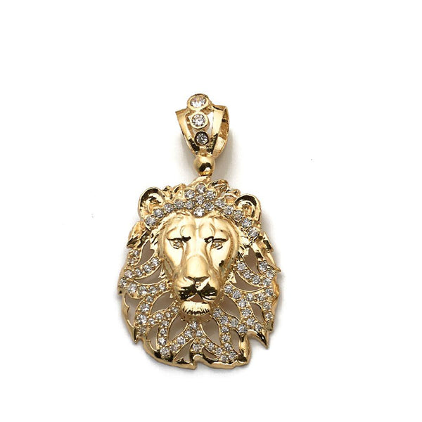 10K Yellow Gold Lion Shape Fashion Pendant 12.00 Grams - Jawa Jewelers