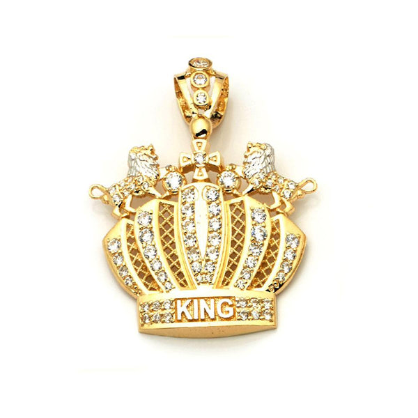 10K Yellow Gold King Fashion Pendant 14.10 Grams - Jawa Jewelers
