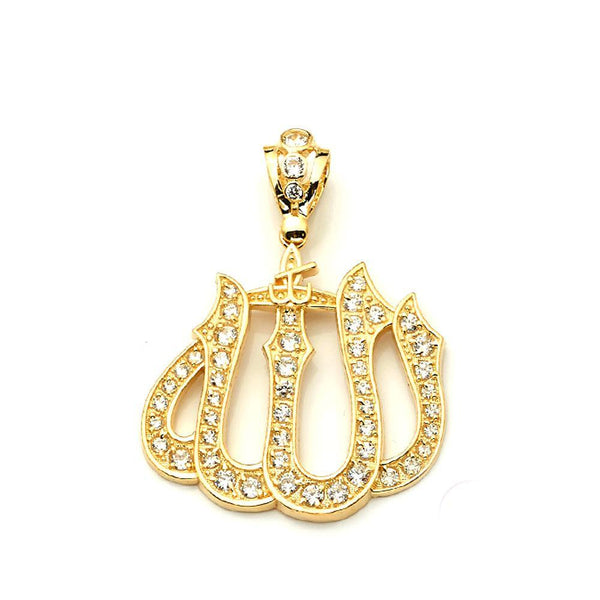 10K Yellow Gold 9.30 Grams ALLAH Pendant - Jawa Jewelers