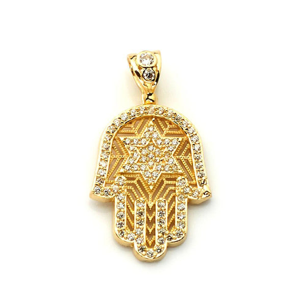10K Yellow Gold 4.80 Grams Fashion Star Hand Pendant - Jawa Jewelers