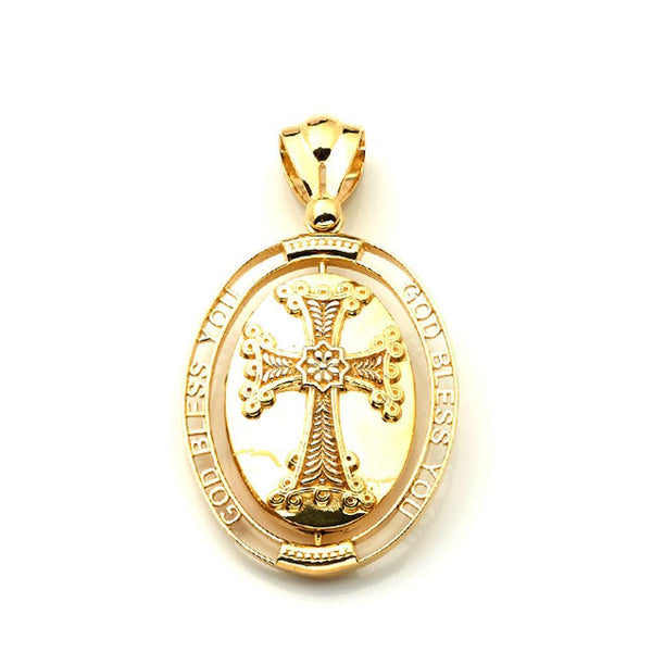 10K Yellow Gold 22.30 Grams Cross Fashion Pendant - Jawa Jewelers