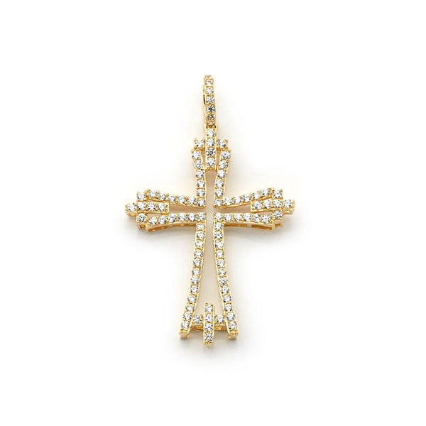 10K Yellow Gold Fashion Cross Pendant 8.00 Grams - Jawa Jewelers