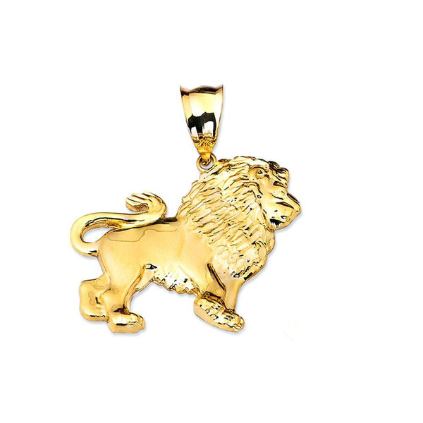 10K Yellow Gold  5.40 Grams Lion Charm Pendent - Jawa Jewelers