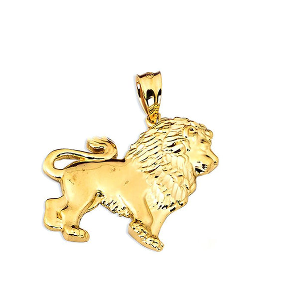 10K Yellow Gold  3.10 Grams Lion Charm Pendent - Jawa Jewelers