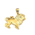 10K Yellow Gold  3.10 Grams Lion Charm Pendent - Jawa Jewelers