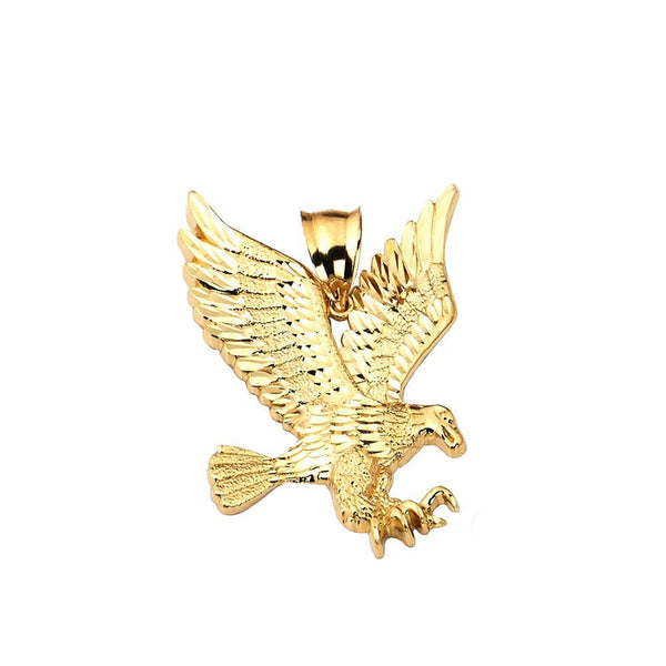 10K Yellow Gold  9.00 Grams Golden Eagle Fashion Pendent - Jawa Jewelers