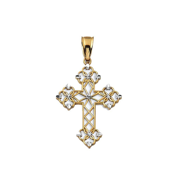 Elegant 10K Religious Cross Pendant