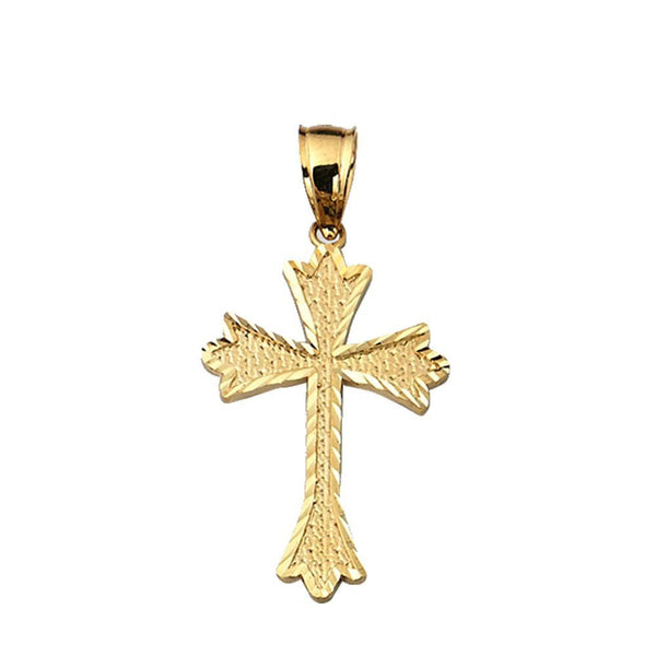 10K Yellow Gold Fashion Cross Pendent 1.40 Grams - Jawa Jewelers