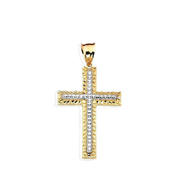 10K Yellow Gold 5.80 Grams Fashion Gold Cross Pendent - Jawa Jewelers