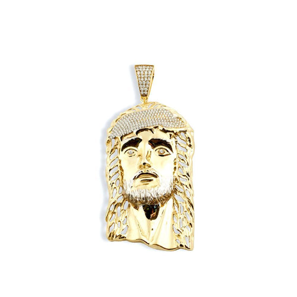 10K Yellow Gold 40.70 Grams Fashion Jesus Face Pendant - Jawa Jewelers