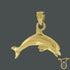 10kt Yellow Gold Womens Dolphin Fashion Pendant, Pendants, Silverine, Jawa Jewelers