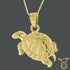 Turtle Animal 10kt Yellow Gold Womens Fashion Charm Pendant, Pendants, Silverine, Jawa Jewelers
