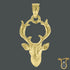 Womens 10kt Yellow Gold Deer Animal Fashion Charm Pendant, Pendants, Silverine, Jawa Jewelers