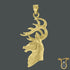 10kt Fashion Yellow Gold Deer Animal Charm Pendant - Jawa Jewelers
