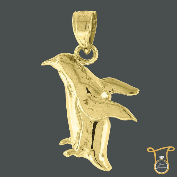 10kt Yellow Gold Penguin Animal Fashion Charm Pendant, Pendants, Silverine, Jawa Jewelers
