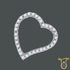 Silver Cubic Zirconia CZ Heart Pendant