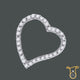 Wo Round Sterling Silver Cubic Zirconia CZ Heart Pendant