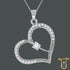 Silver Wo Round Cubic Zirconia Pendant