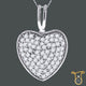 Irresistible Sterling Silver CZ Round Heart Pendant
