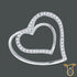 Wo Sterling Silver Double Heart Pendant