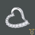 Zirconia Sterling Silver CZ Heart Pendant