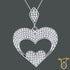 Cubic Zirconia Womens Sterling Silver Round CZ Heart Fashion Pendant, Pendants, JJ-SLV, Jawa Jewelers