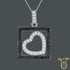 Sterling Silver Round Womens Cubic Zirconia CZ Heart Fashion Pendant, Pendants, Silverine, Jawa Jewelers