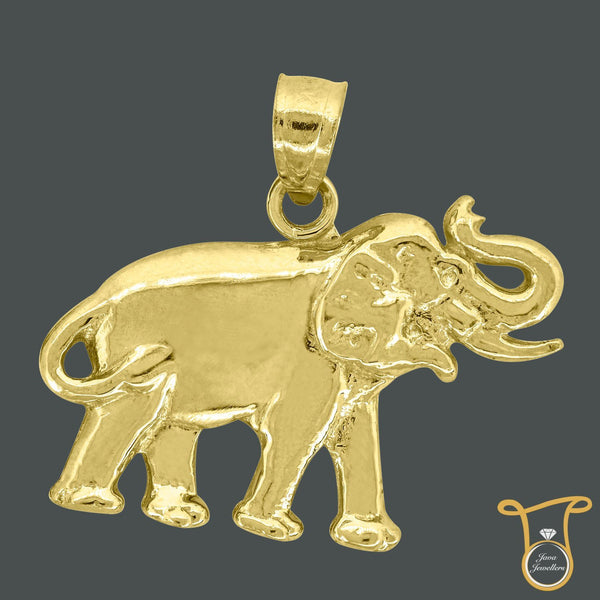 10kt Yellow Gold Charm Fashion Elephant Pendant, Pendants, Silverine, Jawa Jewelers