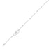 925 Sterling Silver 3mm Rhodium Plated Station Bracelet  9" Unisex - Gold Americas