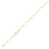 925 Sterling Silver 3mm Yellow Gold Plated Station Bracelet 9" Unisex - Gold Americas