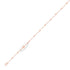 925 Sterling Silver 3mm Rose Plated Station Bracelet  9" Unisex - Gold Americas